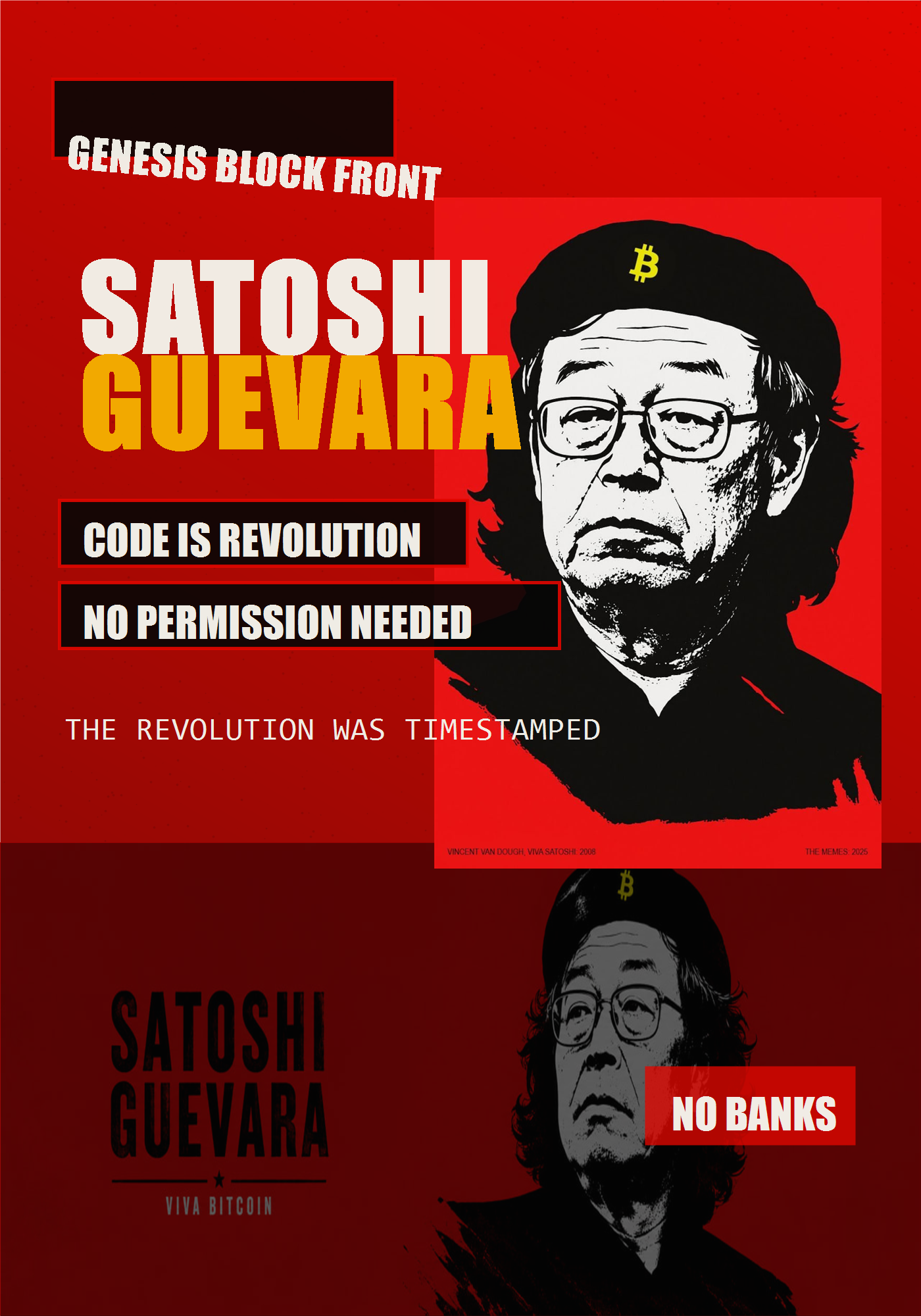 Code is revolution propaganda poster